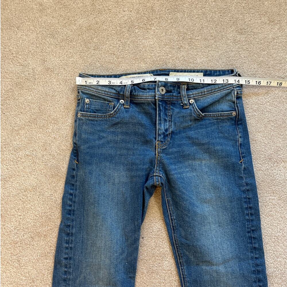 Pilcro Anthropologie Slim Straight Jean Size 26 Mid Rise Raw Hem Stretch Raw Hem - Picture 5 of 7